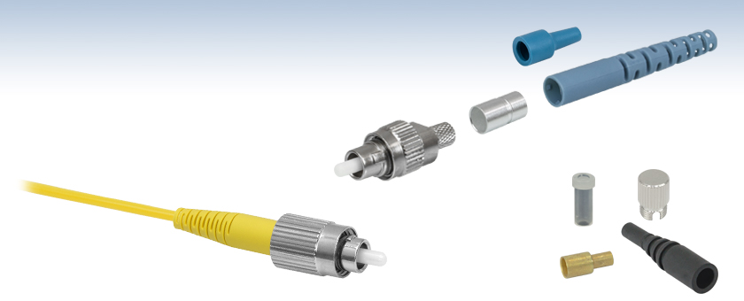 How do you connect a fibre optic cable connector?