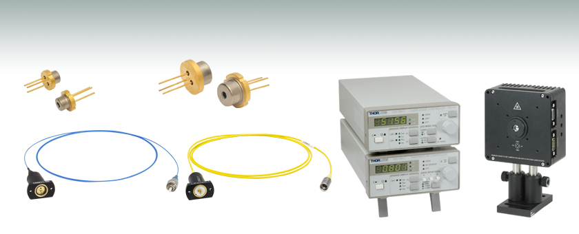 Laser diode parameters used for irradiation of the testing areas