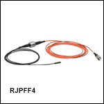 Rotary Joint Patch Cables with Ø400 µm Fiber and Ø2.5 mm Ferrules, Heat-Shrink Tubing