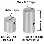 Ø1in (Ø25.0 mm) Posts for Polaris<sup>®</sup> Mounts, Three Mounting Holes