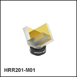 Mounted Hollow Retroreflector, Protected Gold