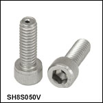 Vented, Vacuum-Compatible 8-32 Cap Screws