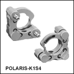 Polaris<sup>®</sup> Ø1in Kinematic Mirror Mount, 2 Adjusters with Side Holes, Monolithic Optic Retention