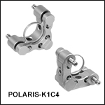 Ø1in Polaris® Kinematic Glue-In Mirror Mount, Clear Edge, 2 Adjusters