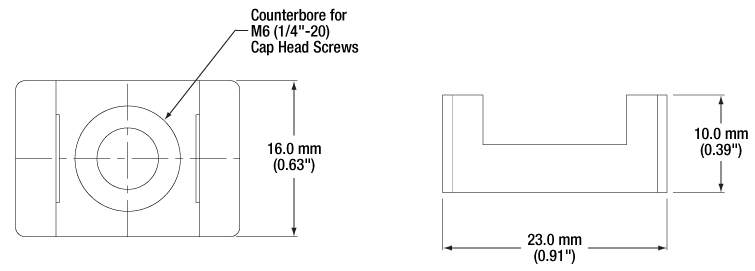 Cable Tie Clips - 1/4 Hole - Set of 20