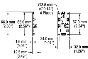 Mechanical Drawings of the Remote Handset