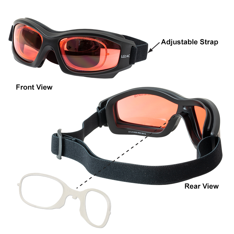 Gafas de protección láser DYE 595 y Nd:Yag 1064 nm