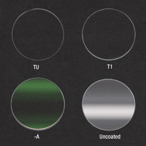 Visual Comparison of T1 Surface, Uncoated, -A, and -B Coatings