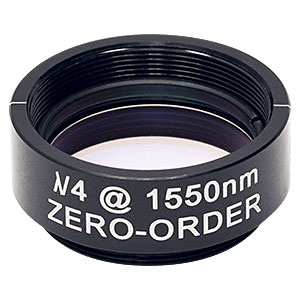 WPQ10M-1550 - Ø1in Zero-Order Quarter-Wave Plate, SM1-Threaded Mount, 1550 nm