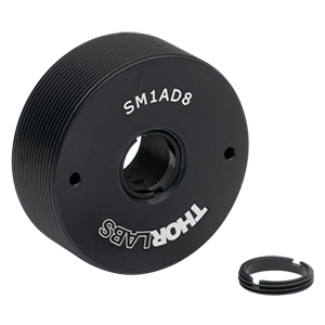 SM1AD8 - Externally SM1-Threaded Adapter for Ø8 mm Optic, 0.40in Thick