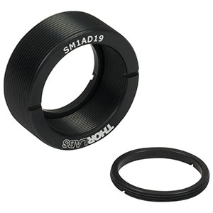 SM1AD19 - Externally SM1-Threaded Adapter for Ø19 mm Optic, 0.40in Thick