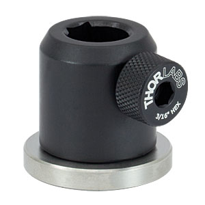 PH1E - Ø1/2in Pedestal Post Holder, Spring-Loaded Hex-Locking Thumbscrew, L=1.19in