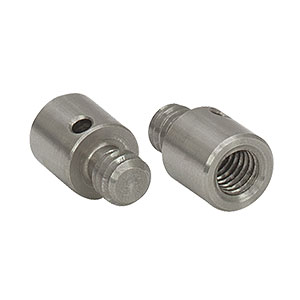 AS6M25E - Adapter with Internal M6 x 1.0 Threads and External 1/4in-20 Threaded Stud
