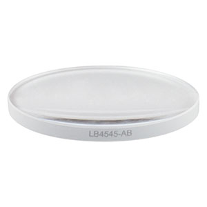 LB4545-AB - f = 300 mm, Ø1in UV Fused Silica Bi-Convex Lens, AR Coating: 400 - 1100 nm