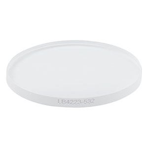 LB4223-532 - f = 750 mm, Ø1in UV Fused Silica Bi-Convex Lens, 532 nm V-Coat