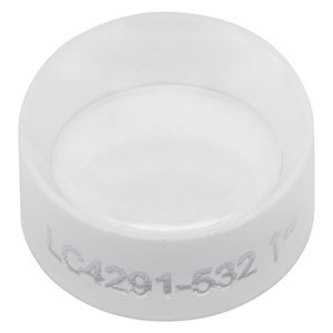 LC4291-532 - f = -12 mm, Ø8 mm UV Fused Silica Plano-Concave Lens, 532 nm V-Coating