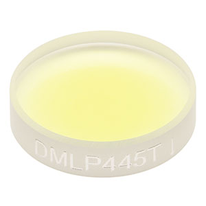 DMLP445T - Ø1/2in Longpass Dichroic Mirror, 445 nm Cut-On