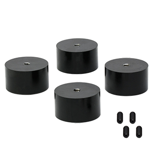 AV6 - Ø45.0 mm Sorbothane Feet, Internal 1/4in-20 Mounting Thread, 4 Pieces