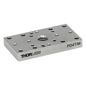 PD4T/M - Adapter Plate for 12 mm Piezo Inertia Stage, 3 mm Thick, M4 x 0.7 Mounting Hole