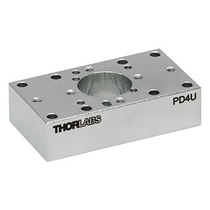 PD4U - Adapter Plate for 12 mm Piezo Inertia Stage, 6 mm Thick, #8 Counterbore