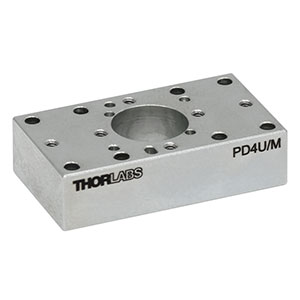 PD4U/M - Adapter Plate for 12 mm Piezo Inertia Stage, 6 mm Thick, M4 Counterbore