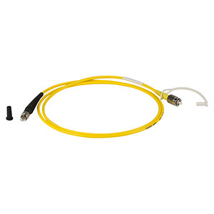 P2-405B-PCSMA-1 - Single Mode Patch Cable with Pure Silica Core Fiber, 405 - 532 nm, FC/PC to SMA, Ø3 mm Jacket, 1 m Long 