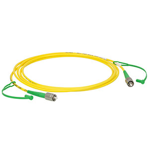 P3-460AR-2 - SM Patch Cable, AR-Coated FC/APC to Uncoated FC/APC, 488 - 633 nm, 2 m Long