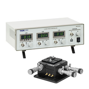 MDT630B/M - MAX302/M NanoMax Stage, 3 Differential Micrometers and Piezo Controller