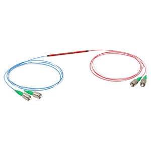 TW1300R3A2 - 2x2 Wideband Fiber Optic Coupler, 1300 ± 100 nm, 75:25 Split, FC/APC Connectors