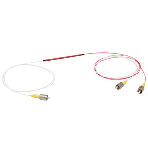 TW1550R2F1 - 1x2 Wideband Fiber Optic Coupler, 1550 ± 100 nm, 90:10 Split, FC/PC