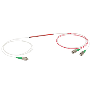 TW630R1A1 - 1x2 Wideband Fiber Optic Coupler, 630 ± 50 nm, 99:1 Split, FC/APC
