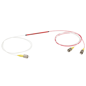 TW630R1F1 - 1x2 Wideband Fiber Optic Coupler, 630 ± 50 nm, 99:1 Split, FC/PC