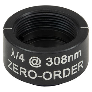 WPQSM05-308 - Ø1/2in Zero-Order Quarter-Wave Plate, SM05-Threaded Mount, 308 nm