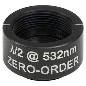 WPHSM05-532 - Ø1/2in Zero-Order Half-Wave Plate, SM05-Threaded Mount, 532 nm