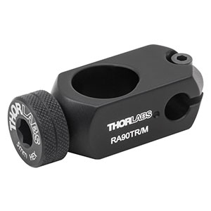 RA90TR/M - Right-Angle Ø1/2in to Ø6 mm Post Clamp, 5 mm Hex Thumbscrew