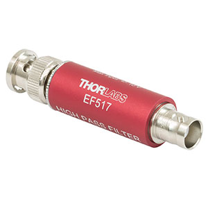 EF517 - High-Pass Electrical Filter, >1 MHz Passband, Coaxial BNC Feedthrough