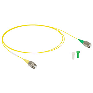P5-SMF28Y-FC-1 - Single Mode Patch Cable, 1260 - 1625 nm, FC/PC to FC/APC, Ø900 µm Jacket, 1 m Long