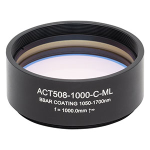 ACT508-1000-C-ML - f=1000 mm, Ø2in Achromatic Doublet, SM2-Threaded Mount, ARC: 1050-1700 nm