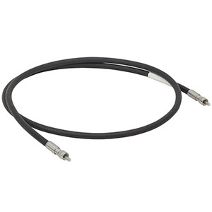 MR19L01 - Ø200 µm, 0.22 NA, High OH, SMA-SMA Armored Fiber Patch Cable, 1 m Long