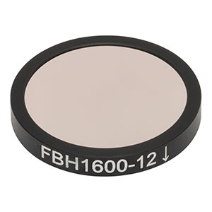 FBH1600-12 - Hard-Coated Bandpass Filter, Ø25 mm, CWL = 1600 nm, FWHM = 12 nm