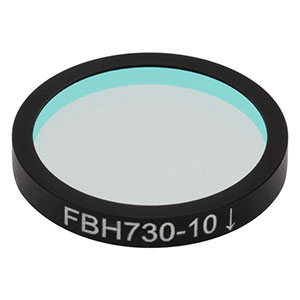 FBH730-10 - Hard-Coated Bandpass Filter, Ø25 mm, CWL = 730 nm, FWHM = 10 nm