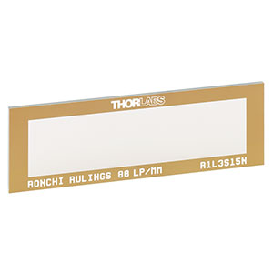 R1L3S15N - Ronchi Ruling Test Target, 3in x 1in, 80 lp/mm