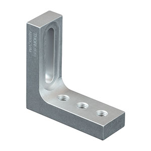 AB90CV/M - Vacuum-Compatible Slim Right-Angle Bracket with Counterbored Slot & M6 Tapped Holes