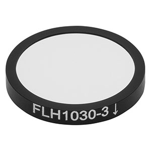 FLH1030-3 - Hard-Coated Bandpass Filter, Ø25 mm, CWL = 1030 nm, FWHM = 3 nm