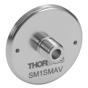 SM1SMAV - Vacuum-Compatible SMA Fiber Adapter Plate with External SM1 (1.035in-40) Threads