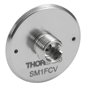 SM1FCV - Vacuum-Compatible FC/PC Fiber Adapter Plate with External SM1 (1.035in-40) Threads, Wide Key (2.2 mm)