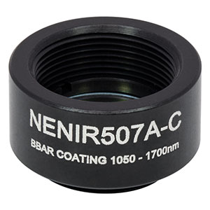 NENIR507A-C - Ø12.7 mm AR-Coated Absorptive Neutral Density Filter, SM05-Threaded Mount, 1050 - 1700 nm, OD: 0.7