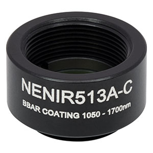 NENIR513A-C - Ø12.7 mm AR-Coated Absorptive Neutral Density Filter, SM05-Threaded Mount, 1050 - 1700 nm, OD: 1.3