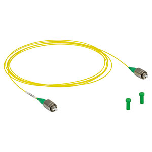 P3-S405Y-FC-2 - Single Mode Patch Cable with Pure Silica Core Fiber, 400 - 680 nm, FC/APC, Ø900 µm Jacket, 2 m Long