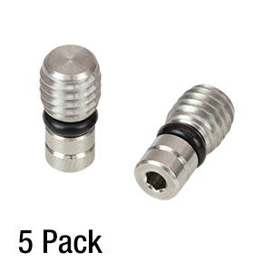 PTDA6M-P5 - Adapter with External M6 Threads to Ø4.83 mm Dowel Pin, 5 Pack